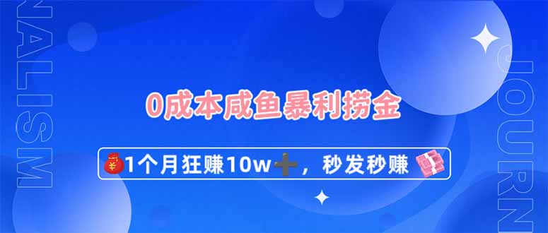 (14257期)0成本闲鱼暴利捞金,1个月狂赚10W+,秒发秒赚新玩法-创梦DreamCreation终点站