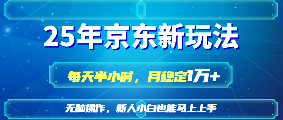 (14309期)25京东新玩法,每天半小时,月稳定1W+-创梦DreamCreation终点站