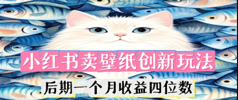 小红书卖壁纸创新玩法,后期一个月收益四位数-创梦DreamCreation终点站