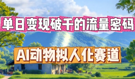 单日变现破k的流量密码,AI动物拟人化赛道-创梦DreamCreation终点站
