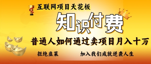互联网项目天花板,知付付费项目,普通人如何通过卖项目月入十个,拒绝韭菜【揭秘】-创梦DreamCreation终点站