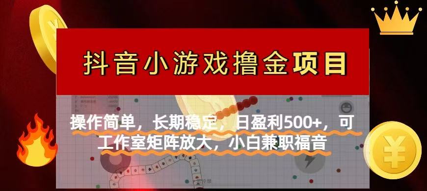 (14290期)【抖音小游戏发行人计划项目】操作简单,长期稳定,日盈利500+,可工作...-创梦DreamCreation终点站