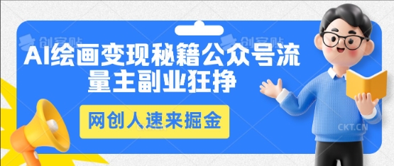 AI绘画变现秘籍:公众号流量主副业狂挣,网创人速来掘金-创梦DreamCreation终点站