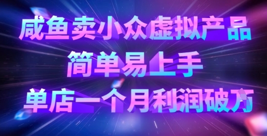 咸鱼卖小众虚拟产品,简单易上手,单店一个月利润破W-创梦DreamCreation终点站
